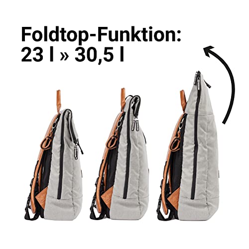 Gesslein 155 großer Wickelrucksack Wickeltasche mit einem Volumen von 30,5l! Zubehör und Kinderwagenbefestigung inkl., Anthrazit, XL