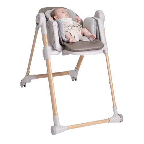 Chicco Polly Armonia, Kinderhochstuhl für Babys von der Geburt bis 40 kg, Hochstuhl mit verstellbarer Höhe und Fußstütze, Kompakt verstaubar, Modernes Design