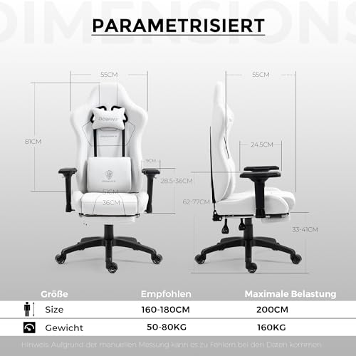 Dowinx Ergonomischer Gaming-Stuhl mit Massagefunktion