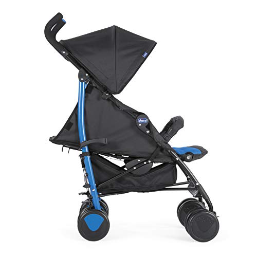 Chicco Echo Leichter Zusammenklappbarer Kinderwagen von 0 Monaten bis 22 kg, Kompakter Kinderbuggy mit Frontbügel, Schlafposition, Regenschirmverschluss, Verstellbarer Sonnenschirm