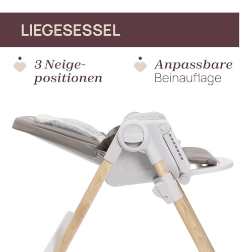 Chicco Polly Armonia, Kinderhochstuhl für Babys von der Geburt bis 40 kg, Hochstuhl mit verstellbarer Höhe und Fußstütze, Kompakt verstaubar, Modernes Design