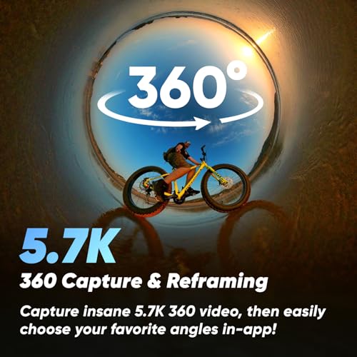 Insta360 X3 Vlog Bundle   wasserdichte 360° Actionkamera mit 1/2" Sensor, 5,7K 360°, 72MP 360° Fotos, Stabilisierung, 2,29" Touchscreen, Vibrationsfeedback, KI Bearbeitung, Live Streaming