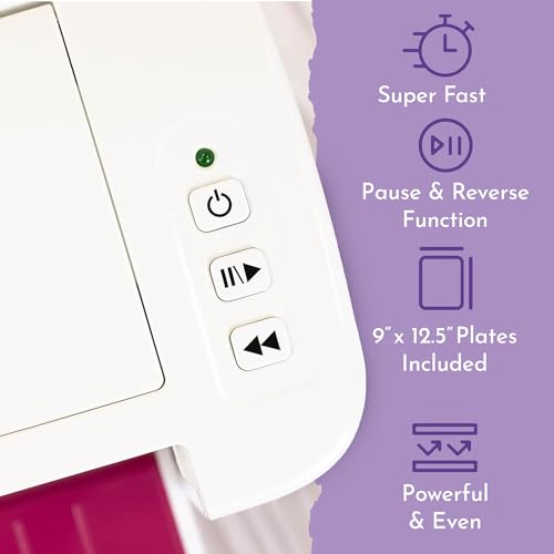 Gemini II Electric Die Cutting &amp; Embossing Machine with Pause and Rewind   9" x 12.5" Cutting Platform [GEMII M GLO]…, White