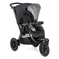 Chicco Activ3 Kinderwagen mit 3 Rädern, leicht zu fahren in jedem Gelände, breiter Sitz, verstellbare Rückenlehne, praktischer Verschluss, verstellbare Stoßdämpfer, 0 Monate , Jet Black