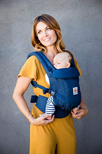 Ergobaby Babytrage für Neugeborene ab Geburt, Baby Tragesystem Adapt, Babytragetasche Bauchtrage Rückentrage