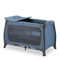 hauck Kinderreisebett Play N Relax Center mit Neugeboreneneinhang, Wickelauflage, Transporttasche, XL Schlupf, Klein Zusammenklappbar, Baby Reisebett Kleinkind ab Geburt bis 15 kg (Dark Blue)