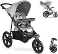 Moby System Runner Dreirad Kinderwagen Buggy Mountain Schwarz Für Kinder Bis 15 Kg, Es dreht sich gut Bequem Lässt sich leicht zusammenklappen, Grau