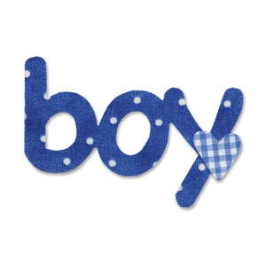 Sizzix Originals Die   Phrase, Boy w/Heart #2 by Sizzix