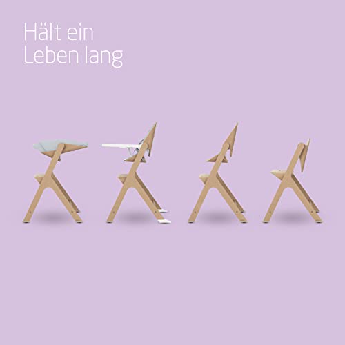 Maxi Cosi Nesta, Hochstuhl ab Baby, Hochstuhl aus Holz, nach hinten verstellbarer Hochstuhl, wächst mit Ihnen bis zu 99 Jahren, Natural Wood
