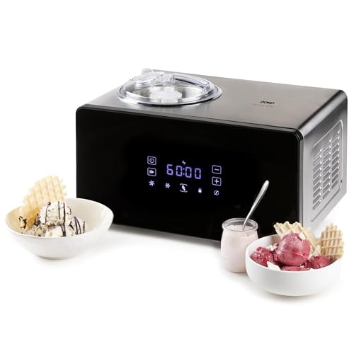 DOMO DO92521 Genius Eismaschine Display Edelstahl Schwarz
