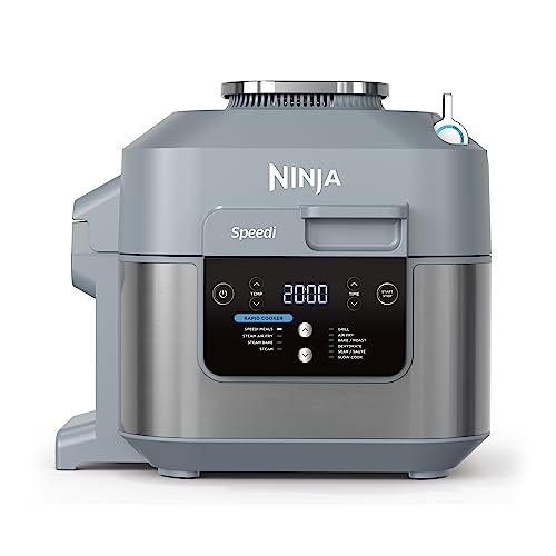 Ninja Schnellkocher Heißluftfritteuse Meersalzgrau ON400EU