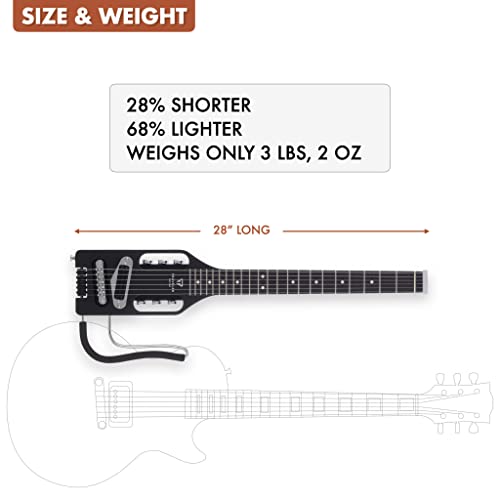 Traveler Guitar Ultra Light, akustisch elektrische Gitarre, Schwarz matt (ULE BKM)