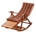 Generisch Klappbarer Schaukelstuhl, Outdoor Schaukelstuhl mit gepolstertem Fußhocker, Faltbarer Relaxsessel für Erwachsene und Kinder, Sonnenliege für Garten, Balkon, Wohnzimmer