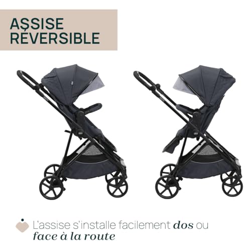 Chicco Kinderwagen Seety, Leicht und kompakt, von 0 Monaten bis 4 Jahren, bis 22 kg, faltbar, verstellbare Rückenlehne, automatischer 1 Stufen Verschluss, Sonnendach und Regenschutz