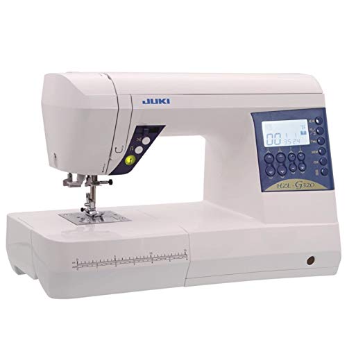 Juki HZL G320 Computer Nähmaschine, Kompakt Praktisch Vielseitig, für kreative Köpfe, aus Aluminium, Weiß, Blau