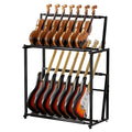 Gitarrenständer, zusammenklappbar, für 14 Stehböden, mehrere Gitarren, verstellbarer Metall Gitarrenaufbewahrungshalter mit weichem Schwamm, abnehmbar in zwei separate Gitarrenhalterungen.