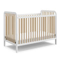 Stork Craft Pasadena 04522 571 3 in 1 Kinderbett (Weiß mit Treibholz), verwandelt Sich in Tagesbett und Kleinkindbett, passend für Standard Matratze, verstellbare Matratzenauflage (04522 571)