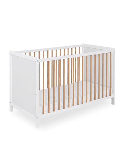 Kindsgard Kinderbett godnat 60 x 120 cm Bicolor   Kiefernholz   Mit Lattenrost   Rausfallschutz Kinderbett   3 fache Höhenverstellbarkeit