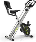 Wenoker Heimtrainer,Hometrainer Fahrrad,Heimtrainer Fahrrad Klappbar mit LCD Display und Handpulssensoren, Ergometer Heimtrainer Klappbar