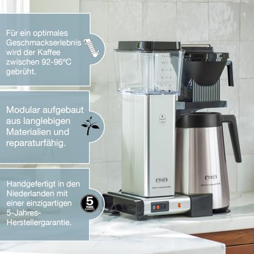 Moccamaster KBGT 741 Filterkaffeemaschine, Aluminium