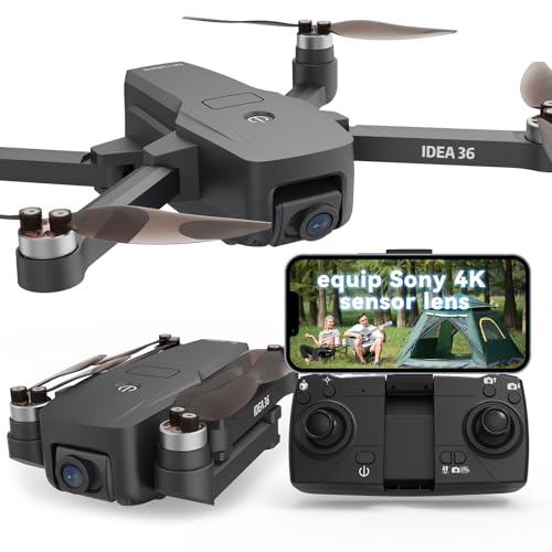 TTROARDS 36 Drohne mit 4K Kamera,GPS Brushless Motoren Drones mit Kamera für Erwachsene,5G WiFi Übertragung, RC Drohnen Intelligente Rückkehr Follow Me APP Steuerung Under 249g C0 Einlegbare SD Karte