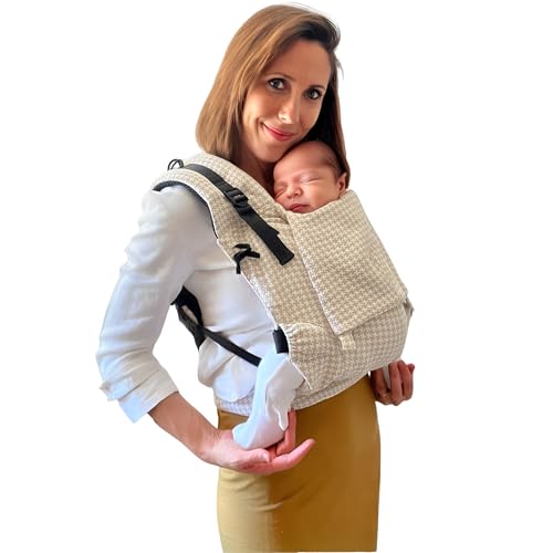 Amarsupiel   Babytrage Ergonomisch Neugeborene   Bequem und Einfach Anzupassen   Tragetuch für Neugeborene aus Baumwolle   Organisch &amp; Atmungsaktiv   Kindertrage Rucksack (Beige)