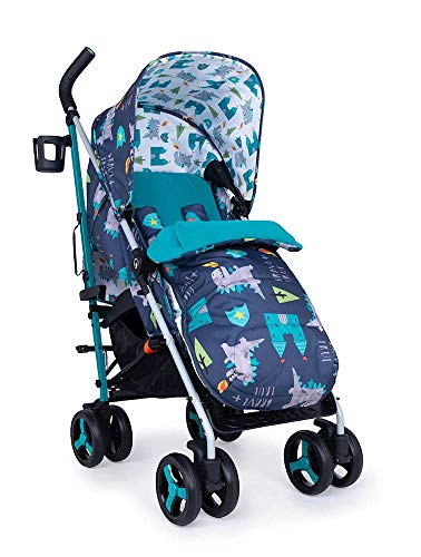 Cosatto Supa 3 Pushchair – Lightweight Stroller from Birth to 25kg   Compact Fold, Shopping Basket, Footmuff (Dragon Kingdom)