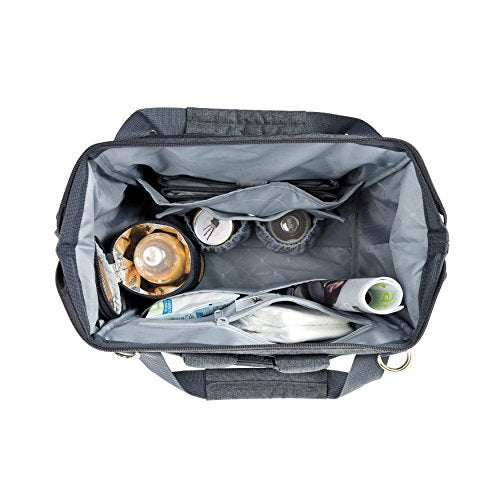 LÄSSIG Baby Wickelrucksack Wickeltasche inkl. Wickelzubehör nachhaltig produziert/Goldie Backpack, anthrazit