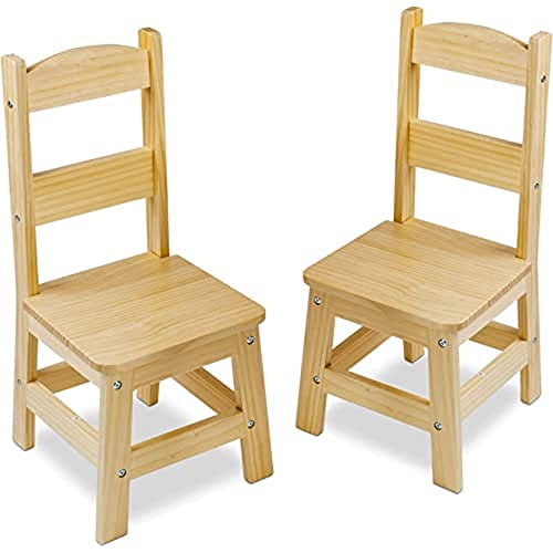 Melissa &amp; Doug, Stühle aus Massivholz, 2er Satz   Helle Möbel für das Spielzimmer