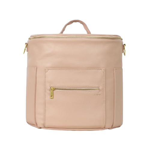 FAWN DESIGN The Original Diaper Bag, Faux Leather Diaper Bag Backpack, Vegan Leather, Large Capacity Baby Bag for Mom