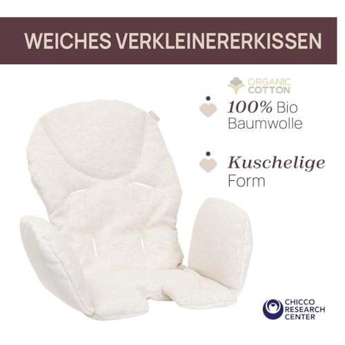 Chicco Polly Armonia, Kinderhochstuhl für Babys von der Geburt bis 40 kg, Hochstuhl mit verstellbarer Höhe und Fußstütze, Kompakt verstaubar, Modernes Design