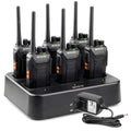 Retevis RT27 Funkgerät Professionell, Walkie Talkie PMR446, Funkgeräte mit 6 Fach Ladegerät,16 Kanäle VOX, Funkgeräte 6er Set für Baustelle, Sicherheitsdienst, Logistics (6 Stück, Schwarz)