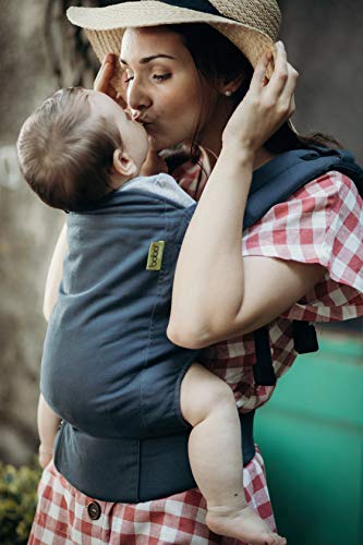 Boba Babytrage Classic Carrier   Babytragetasche im Rucksack Stil – Tragen Sie Ihr Kind auf dem Bauch wie auch auf dem Rücken, für Babies ab 3kg bis zu Kleinkindern bis 20kg (Organic Midnight)