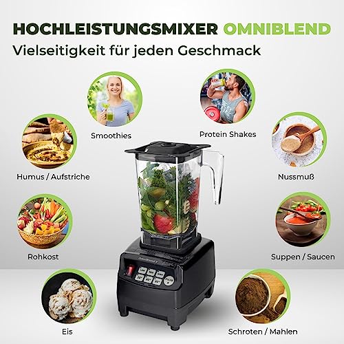 OmniBlend BPA freiem 6 Klingen System Edelstahl Standmixer