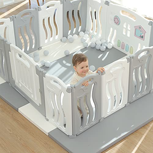 Gupamiga faltbares Baby-Laufgitter mit Zeichenbrett