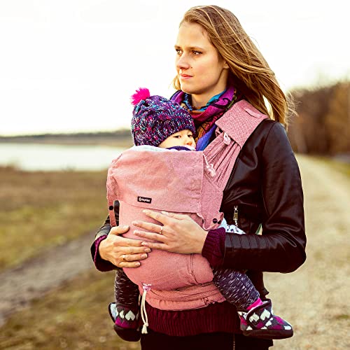 Didymos DidyKlick 4u Babytrage   Halfbuckle Tragehilfe Chili   für Babys und Kleinkinder von 3,5kg bis 20kg   ergonomische Sitzhaltung   Bauchtrage   Hüfttrage   Rückentrage