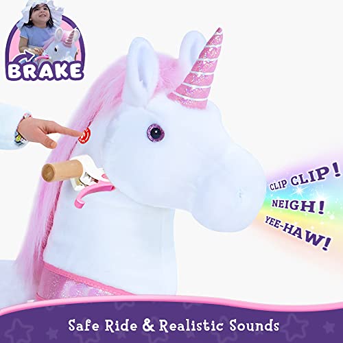 PonyCycle Einhorn-Reittier mit Bremse für Kinder