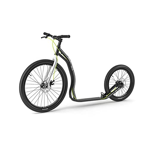 Yedoo Trexx Disc Tretroller   bis 150 kg, mit Luftreifen 26/20   Offroad Scooter für Erwachsene, Dogscooter aus Aluminiumlegierung mit Scheibenbremsen und verstellbarem Lenker, Gewicht 9,1 kg