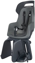 BOBIKE 8012700005   Fahrradkinderrückbank GO MAXI mit Neigungssystem für Fahrräder mit 26” bis 29” Rädern geeignet für Kinder mit Verankerung im Rahmen in Farbe Makronengrau