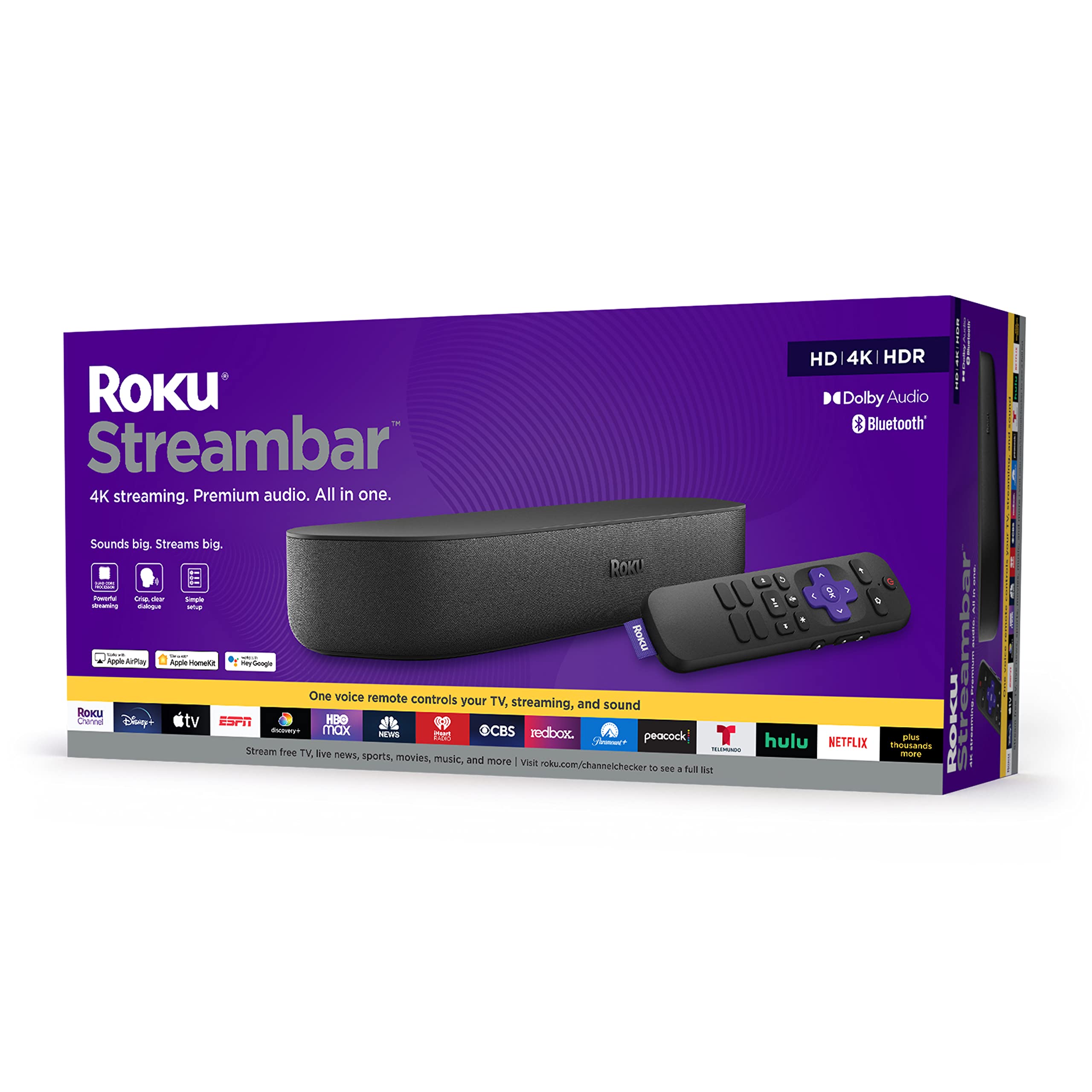 4K HDR Streaming Device & Premium Roku Soundbar