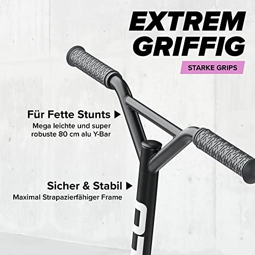 Apollo Stunt Scooter   Genius Pro | Robuster Kinder Scooter mit ABEC 9 Kugellager | Trick Roller, Tretroller, Starker Stuntroller | Top Stunt Scooter Kinder ab 6 Jahre | perfekt auch als Cityroller