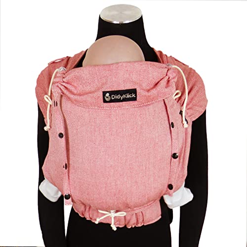 Didymos DidyKlick 4u Babytrage   Halfbuckle Tragehilfe Chili   für Babys und Kleinkinder von 3,5kg bis 20kg   ergonomische Sitzhaltung   Bauchtrage   Hüfttrage   Rückentrage