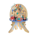 Manhattan Toy Deep Sea Adventure Aktivitätszentrum für hölzerne Kleinkinder mit klappernden Muscheln, sich drehenden Zahnrädern, Segelflugzeugen und Perlenläufen