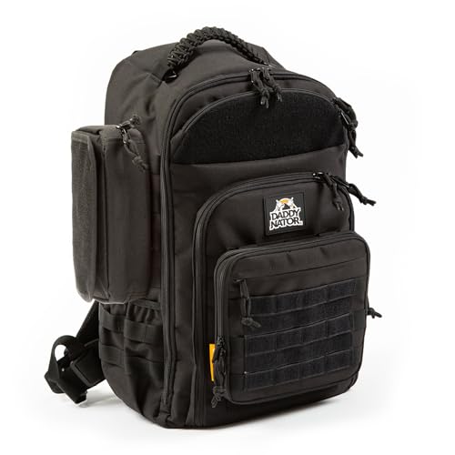 Daddynator | BIG Arnold Wickelrucksack für Väter mit Wickelunterlage inklusive Organizer für Feuchttücher und Organizer für Accessoires | Komplettes Bundle