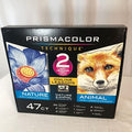 Prismacolor Technik, Kunstbedarf und digitaler Kunstunterricht, Tier  und Naturzeichnungsset, Stufe 1, Zeichnen lernen mit Buntstiften, Graphitstiften und mehr, Fuchs  und Blumenzeichnung, 47 teiliges