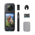 Insta360 X4 Ausdauer Bundle – wasserdichte 8K 360° Action Cam, 4K Weitwinkelvideos, Unsichtbarer Selfie Stick Effekt, 135 min Akkulaufzeit, KI Bearbeitung, Stabilisierung, Ohne microSD Karte