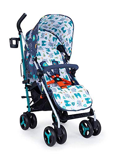 Cosatto Supa 3 Pushchair – Lightweight Stroller from Birth to 25kg   Compact Fold, Shopping Basket, Footmuff (Dragon Kingdom)