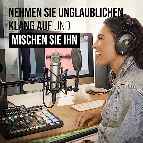 RØDE RØDECaster Pro II Alles in 1 Produktionslösung für Podcasting, Streaming, Musikproduktion und Inhaltserstellung, Black