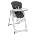 Chicco Polly Magic Relax Hochstuhl für 0 Monate   3 Jahre (15 kg), verstellbar mit 4 Rädern, neigbar zur Babywippe, kompakte Verriegelung, Spielbügel und Verkleinerungskissen, grau