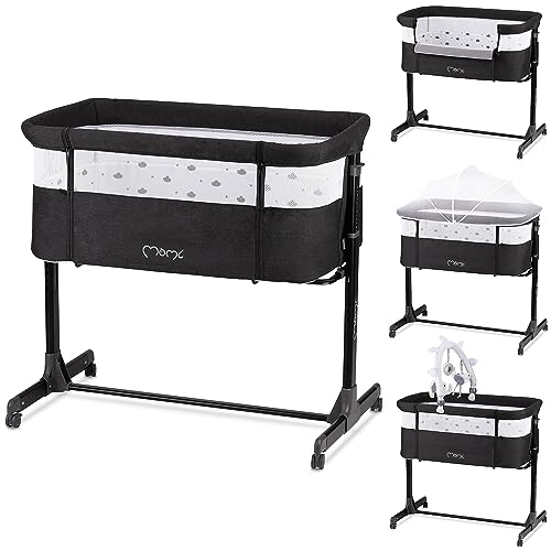 Momi REVO Multifunktions Beistell  und Kinderbett, 6 stufig höhenverstellbar von 72 bis zu 82 cm